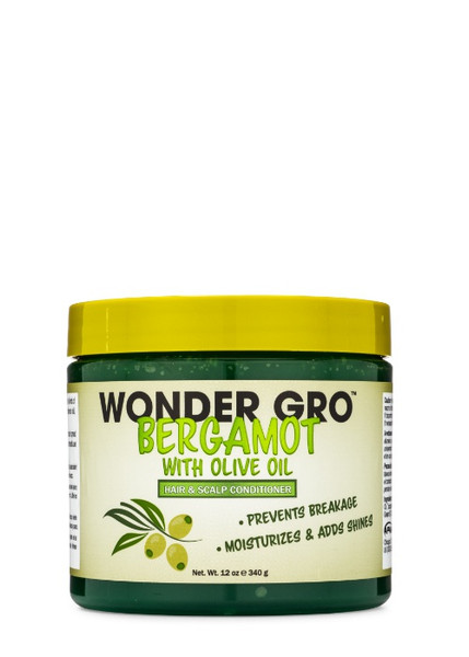 WONDER GRO Bergamot Conditioner with Olive Oil Hair & Scalp Conditioner 12oz