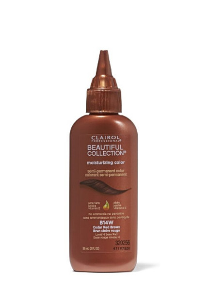 Clairol Beautiful CollectioN Semi-Permanent Moisturizing Color B14W Cedar Red Brown 3oz