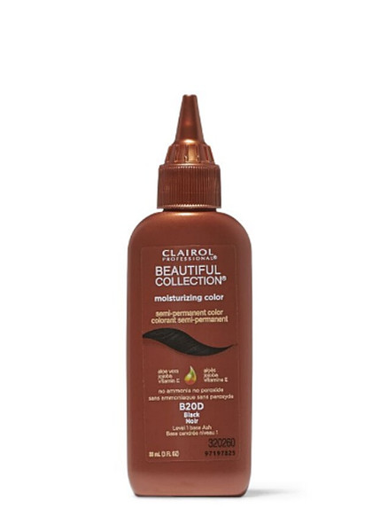 Clairol Beautiful CollectioN Semi-Permanent Moisturizing Color B20D Black 3oz