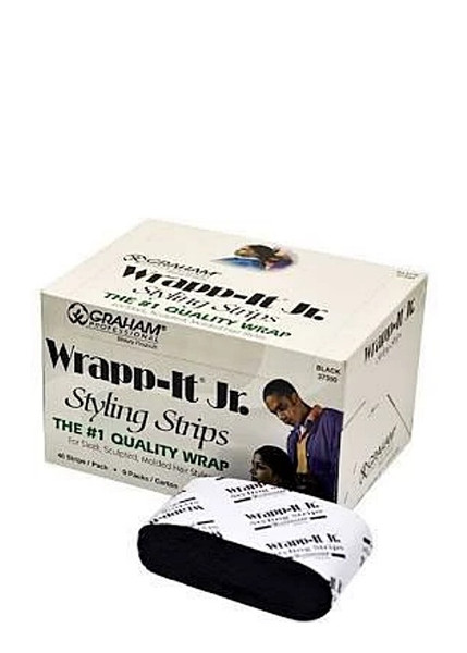 Graham Beauty Wrapp-It Jr. Styling Strips Black - 360 Strips #37350