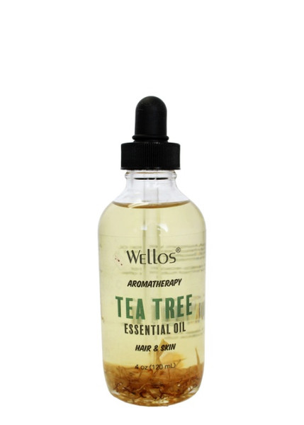 Wellos Aromatherapy Essential Oil Hair & Skin Tea Tree 4oz