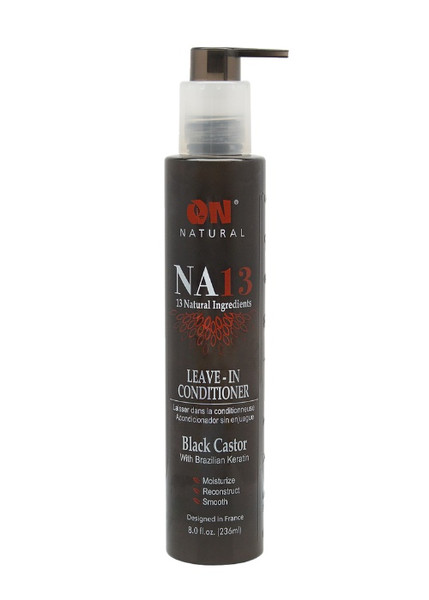 On Natural NA13 Leave-in Conditioner Black Castor with Brazilian Keratin 8oz