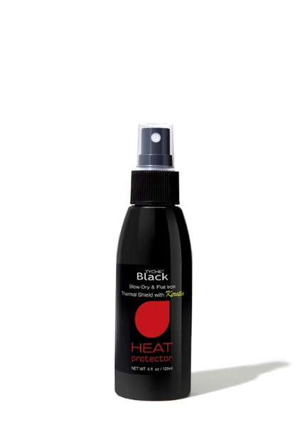 TYCHE Black Blow-Dry & Flat Iron Thermal Shield With Keratin Heat Protector 4oz