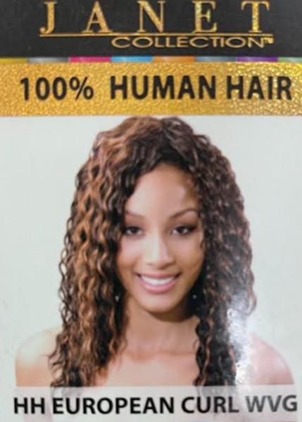 Janet Collection 100% Human Hair European Curl Wvg 12"