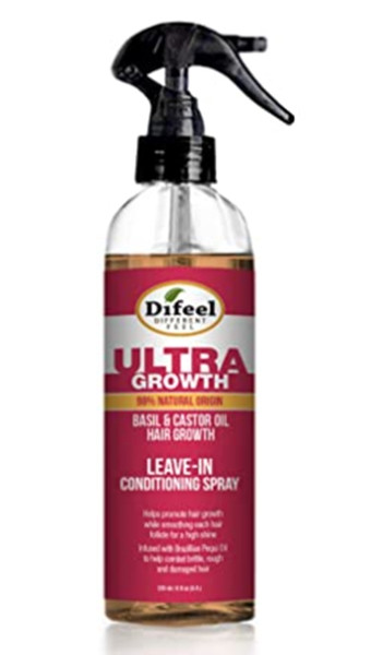 Difeel Ultra Growth Basil & Castor Hair Oil Leave in Conditioning Treatment 6 oz.