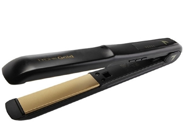 Tyche Gold Double Coated Cold Ceramic Flat Iron 1/2"