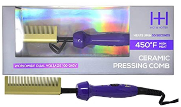 Hot & Hotter Ceramic Electrical Pressing Comb #5955