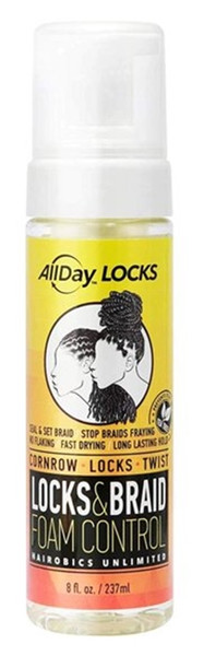 HAIROBICS UNLIMITED AllDay Locks Braid Foam Control 8 oz