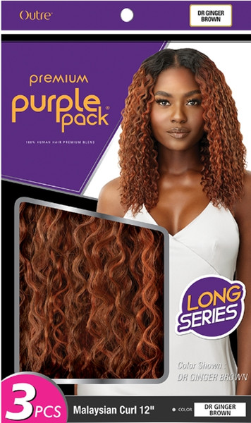 OUTRE Purple Pack 3pcs - MALAYSIAN CURL 12″