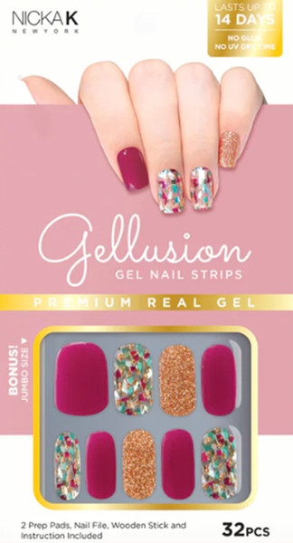 Nicka K Gellusion Gel Nail Strips # NSG007