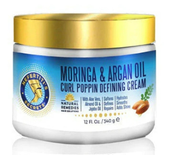 Nefertiti's Secret Moringa & Argan Oil Curl Poppin Defining Cream 12 oz