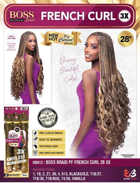 BOBBI BOSS BRAID 3X FRENCH CURL 28"