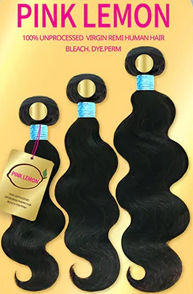 Pink Lemon 3 PCS Bundle Brazilian Body wave Human Hair