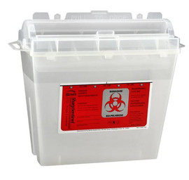 5 Quart Sharps Container with Rotating Cylinder Opening