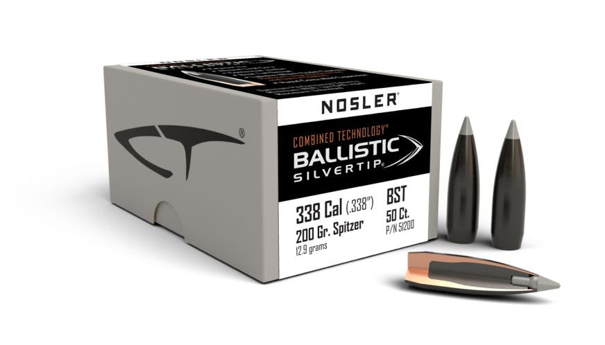 Nosler Ballistic Silvertip 338 Cal - 200 Grain Spitzer Boat Tail