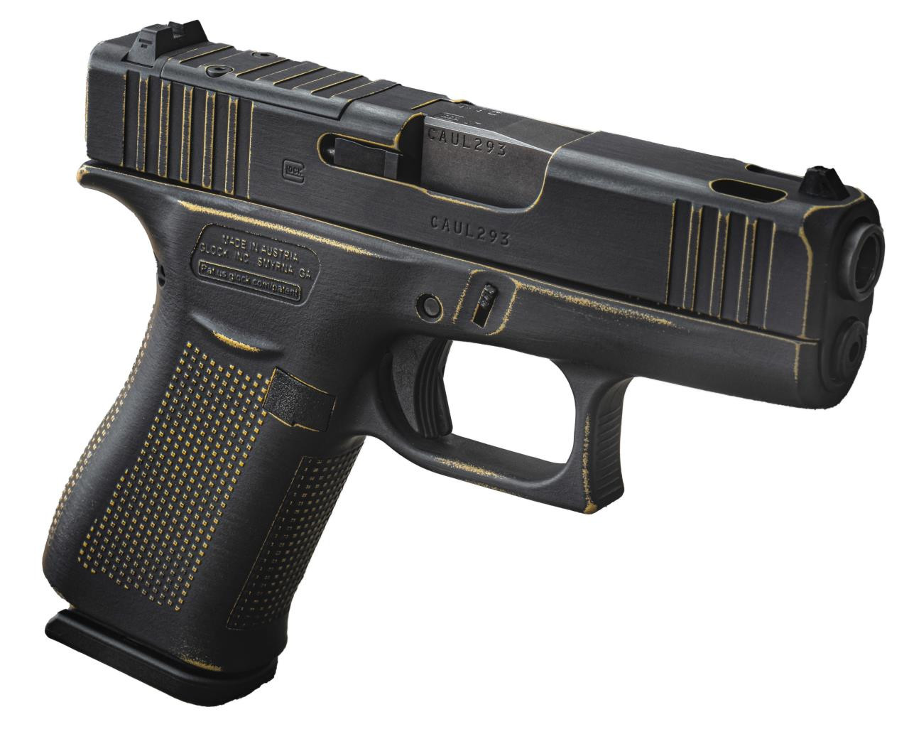 Glock 43X Stinger 9mm - Optics Ready - Black / Gold - 10 Round