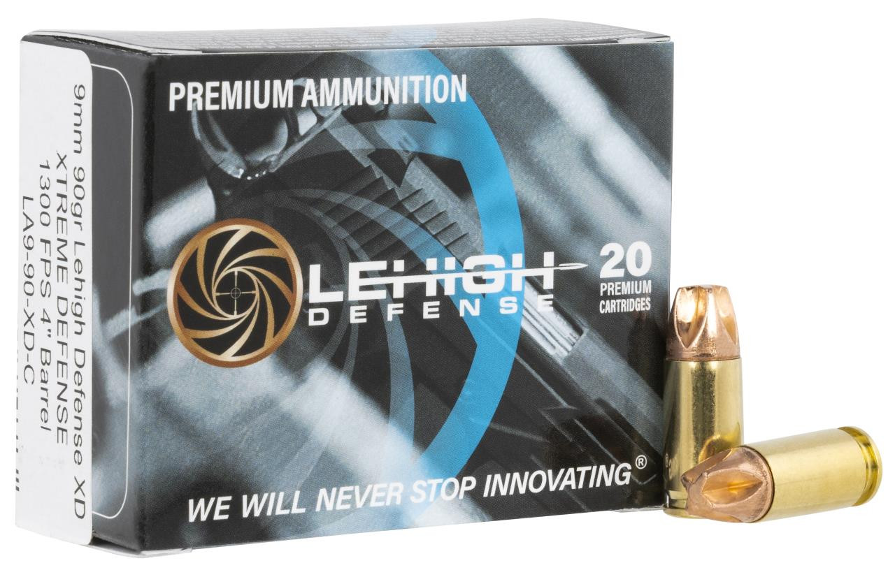 ammo CD集 デモ Lehigh Defense Xtreme Defense Home Defense 9mm - 90 Grain XD FMT