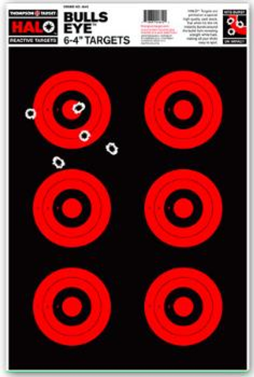 Thompson Target HALO Bullseye 6-4" Reactive Splatter Shooting Targets 12.5"x19" 