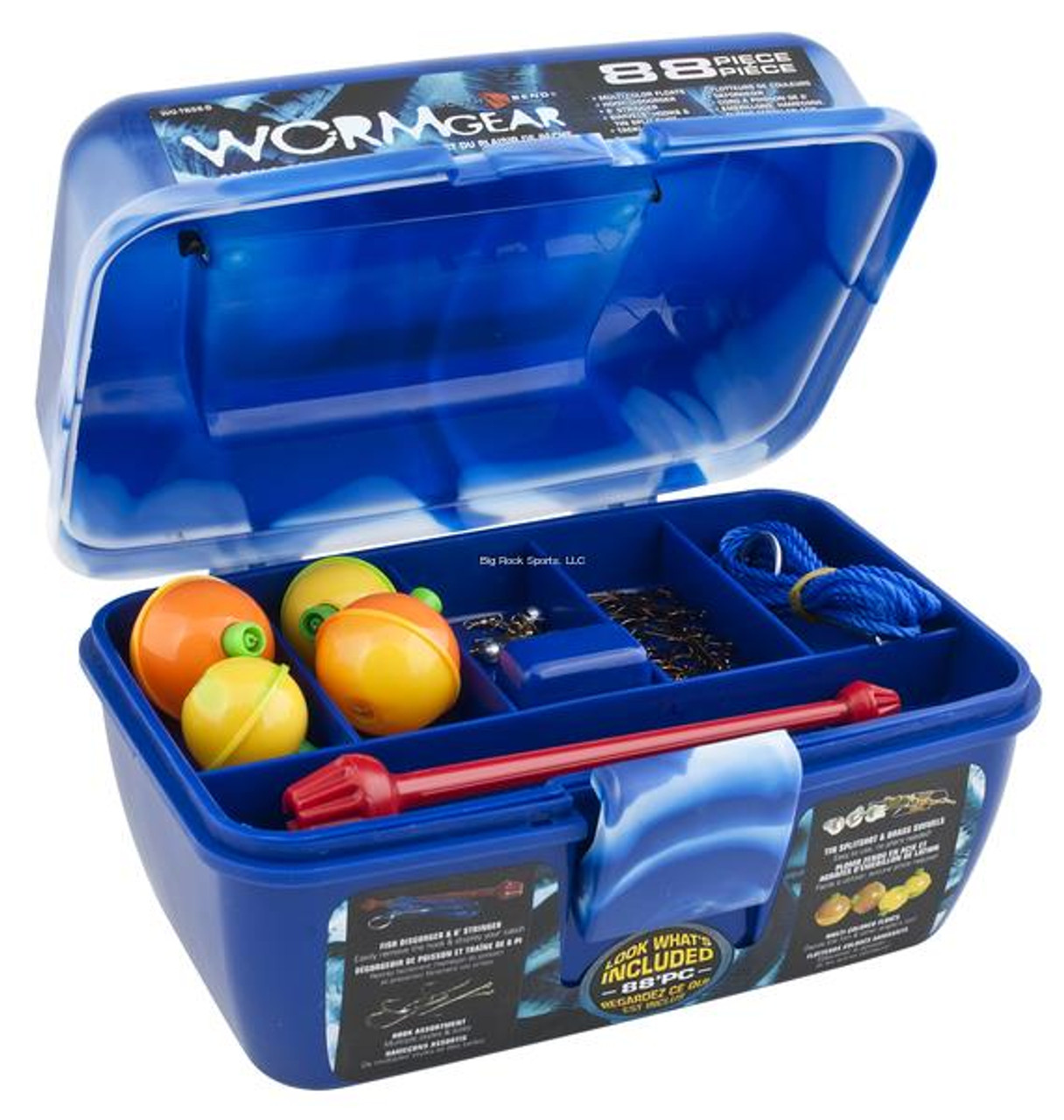 Worm Gear Tackle Box - 88 Pieces - Dance's Sporting Goods