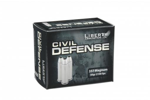 Liberty Ammunition Civil Defense 357 Magnum - 50 Grain HP - 2100 FPS ...