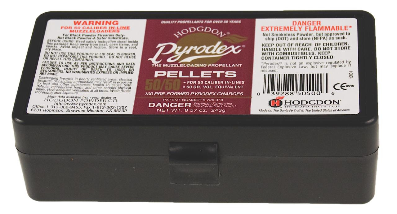 Hodgdon Pyrodex Pellets 50/50 - 50 Cal - 50 Grain - 100 Count - Dance's