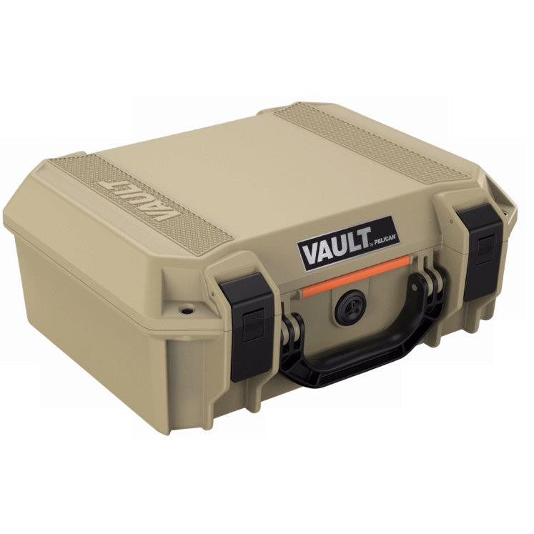 Pelican Vault V200 Medium Pistol Case Tan Dance's Sporting Goods