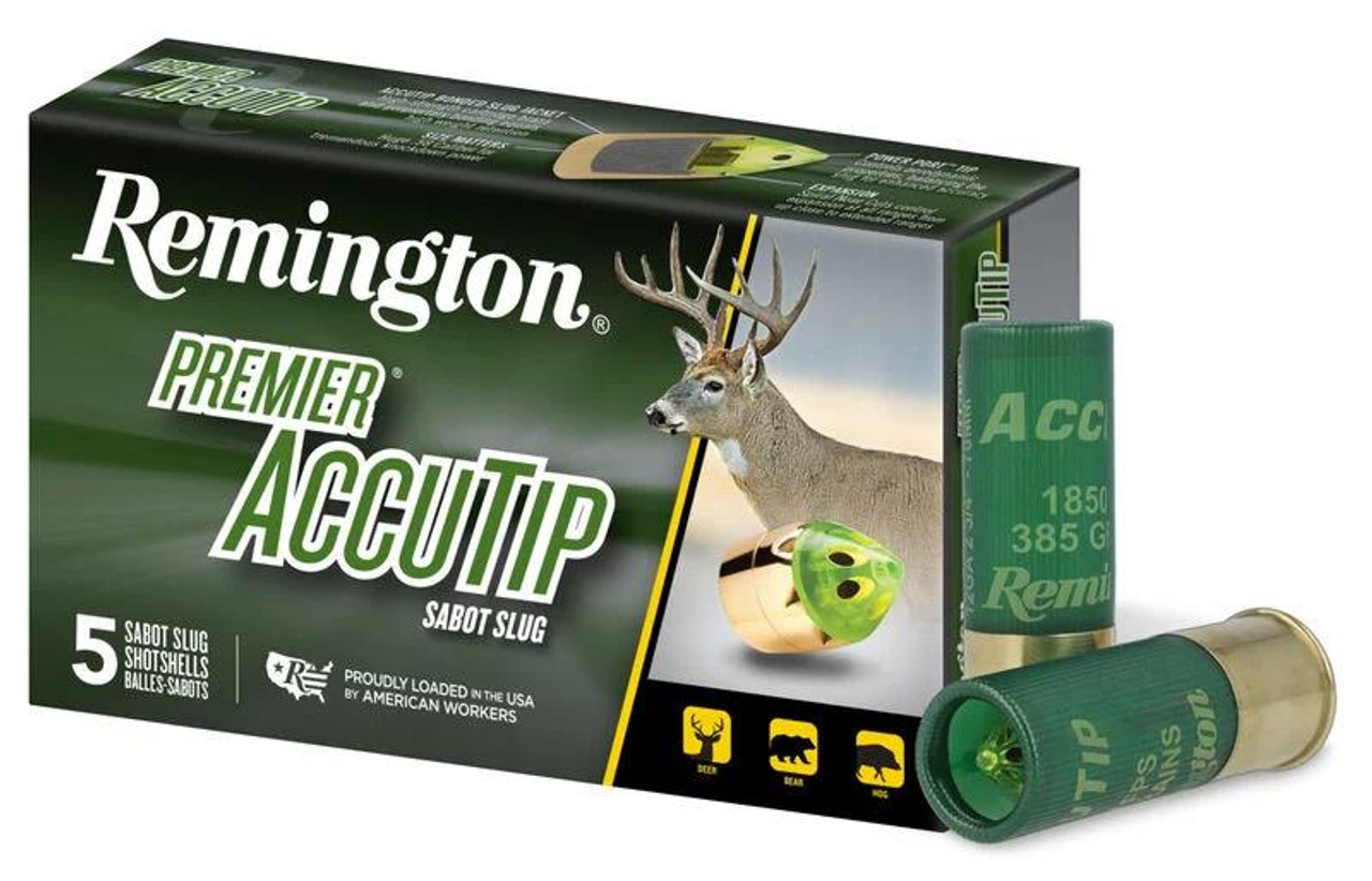 Remington Accutip Sabot Slug 12 Gauge - 2.75 - 385 Grain Accutip - 1850  FPS - 5 Rounds - Dance's Sporting Goods