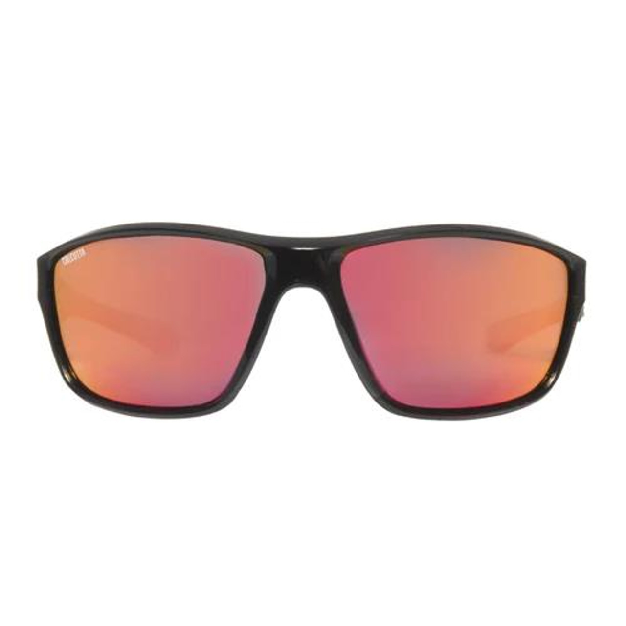 Calcutta Inlet Sunglasses Shiny Black Frame/Orange Fire Lens