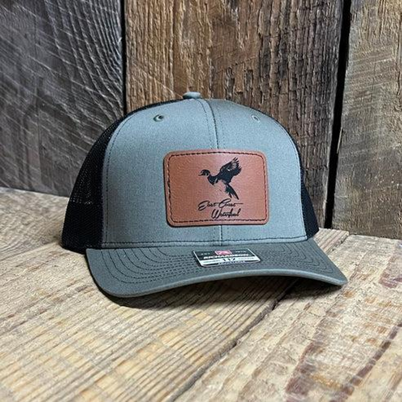 East Coast Waterfowl Leather Woodie Patch Hat - Loden / Black