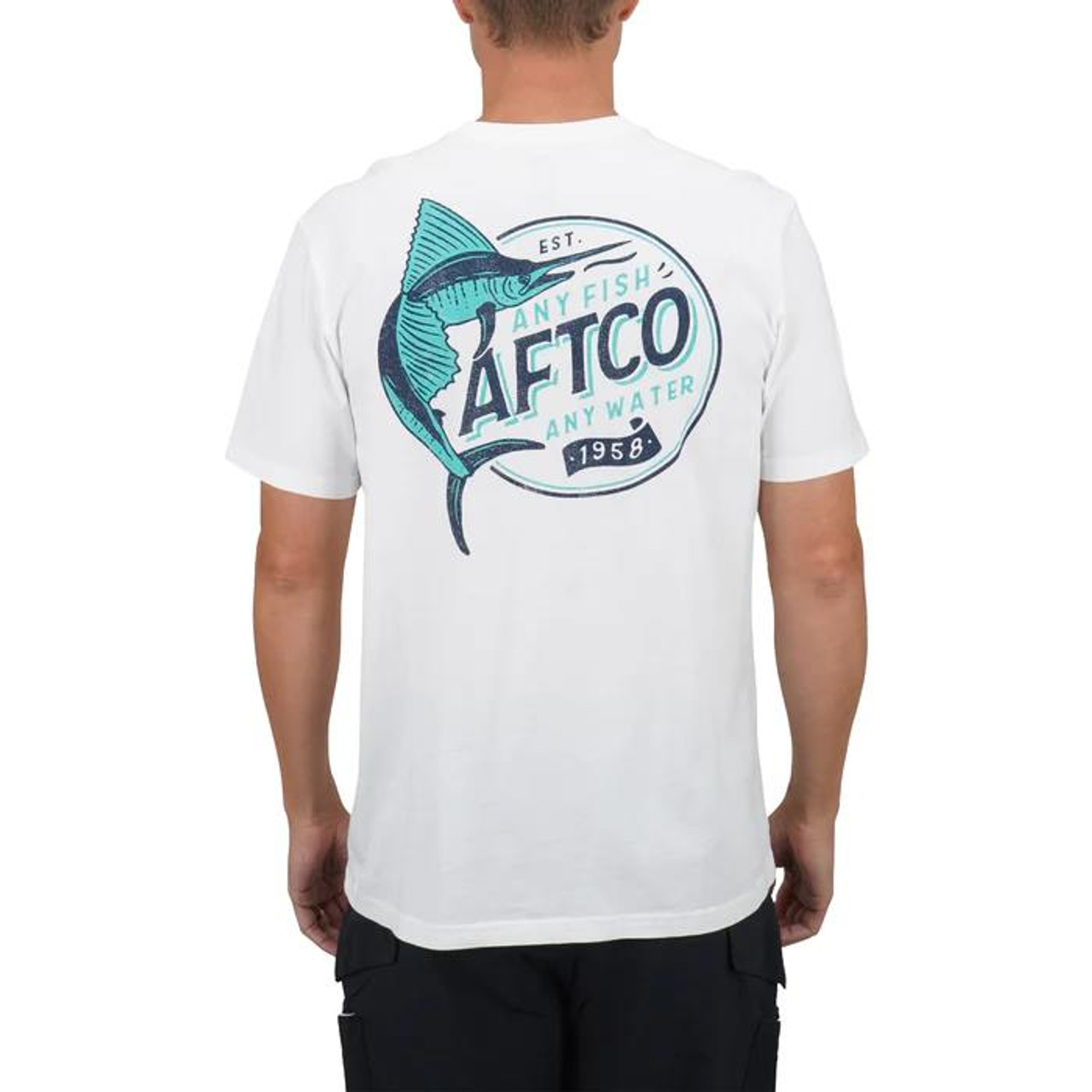Aftco Men's Big Game Tee - Short Sleeve - White - Dance's Sporting Goods