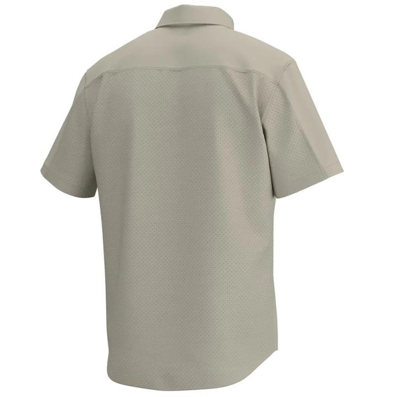 Huk Men's Tide Point Shirt - Short Sleeve - Khaki - Dance's