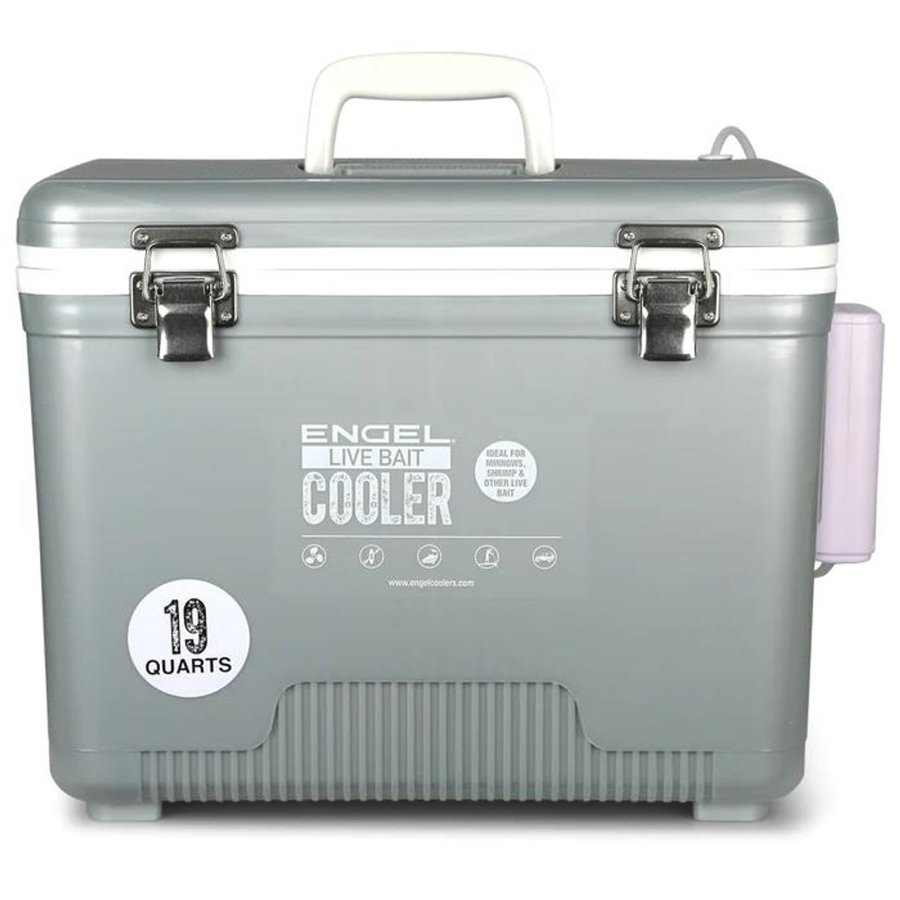 Engel Rechargeable Live Bait Cooler - 19 Quart - Silver - Dance's Sporting  Goods