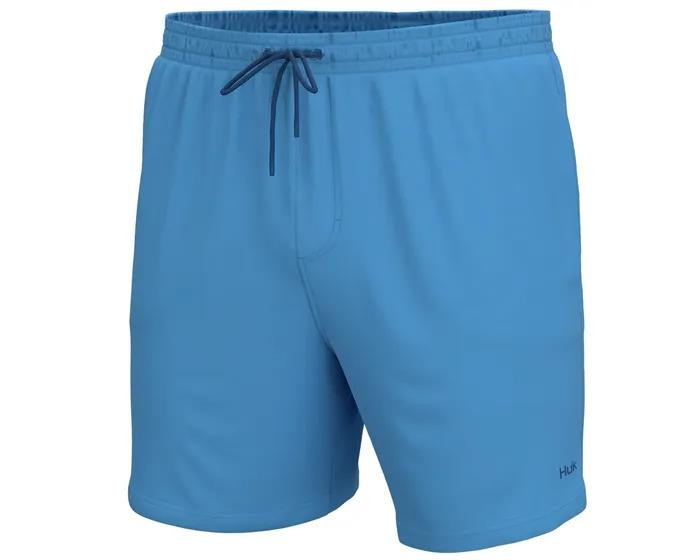 Huk Men's Pursuit Volley Swim Shorts Azure Blue Dance's Sporting Goods