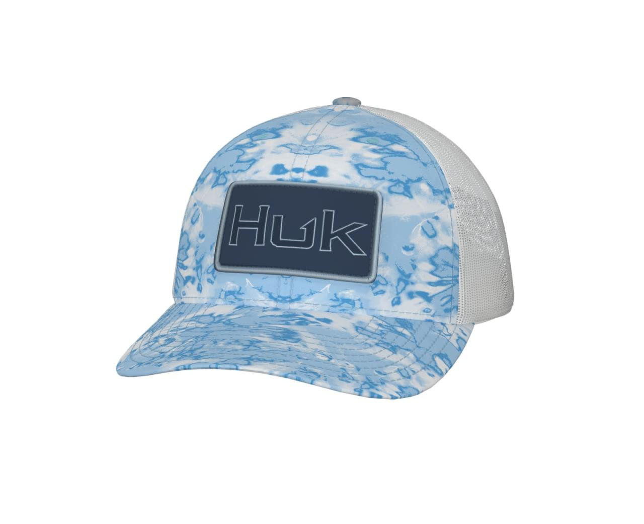 Huk Men's Fin Flats Camo Trucker Hat - Crystal Blue - Dance's Sporting Goods