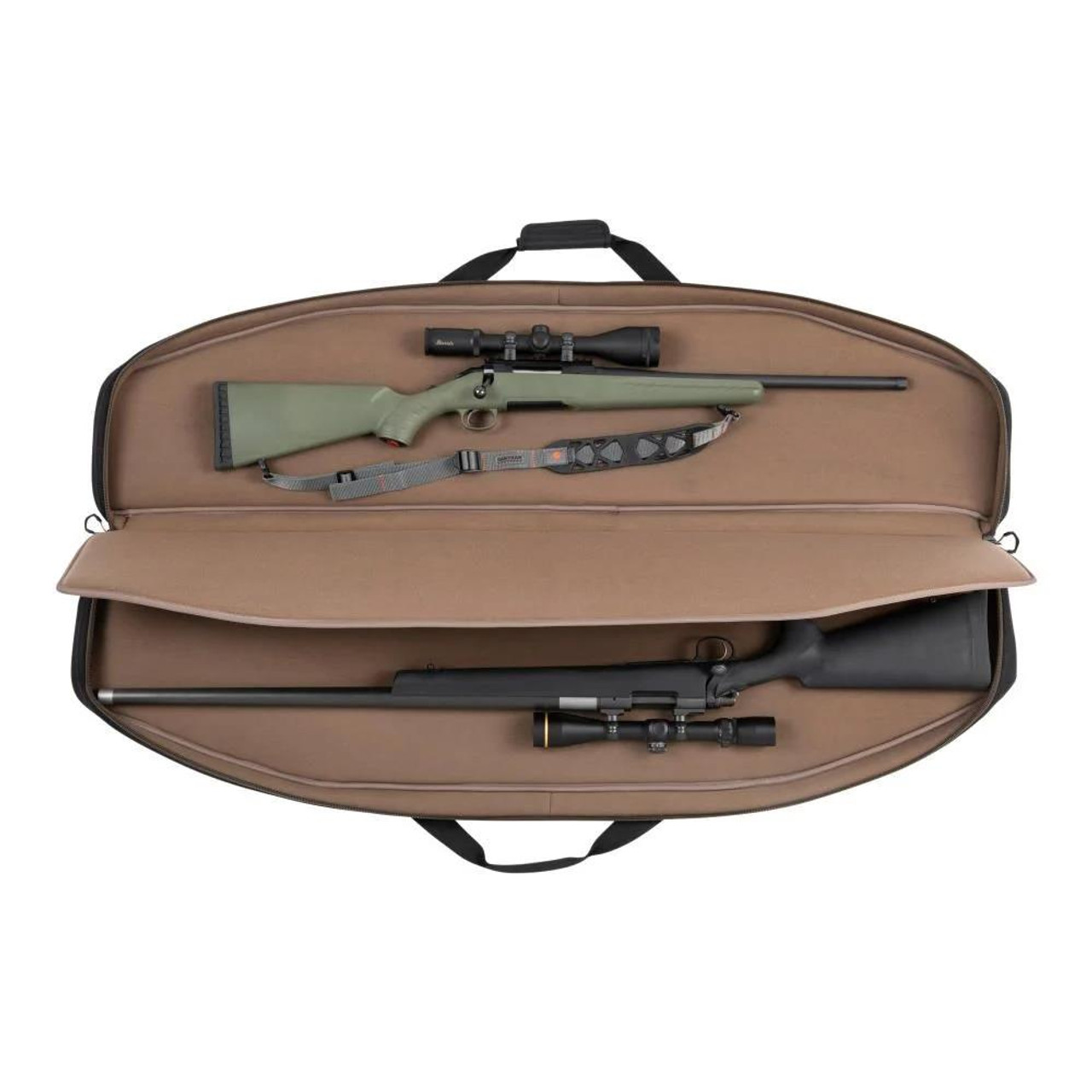 Allen Double Rifle Case 50" Black / Brown Dance's Sporting Goods