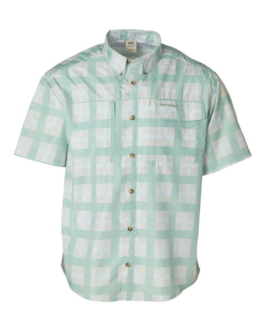Banded Accelerator OTL Plaid Fishing Shirt - Short Sleeve - Light Green -  Dance's Sporting Goods
