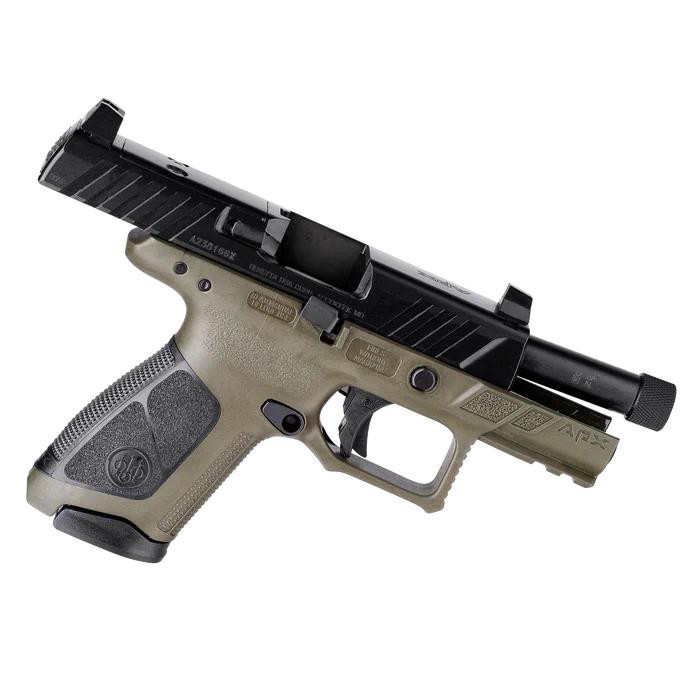 Beretta APX A1 Tac 9mm 4.2" Threaded Barrel OD Green 15 Round