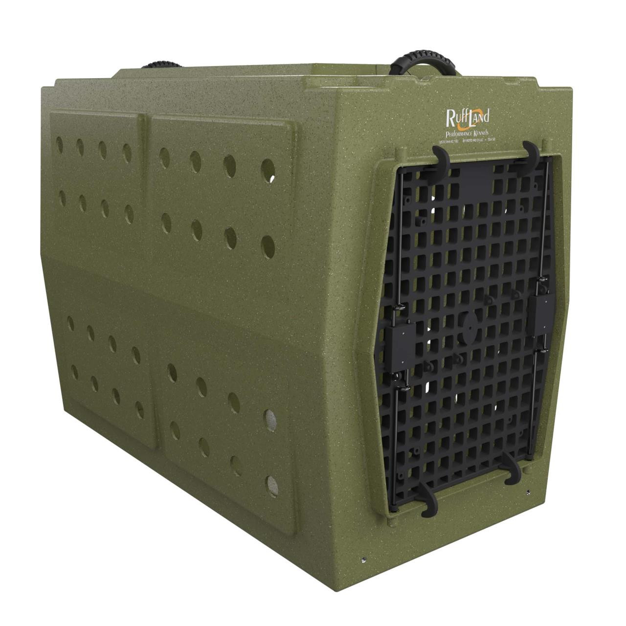 Ruff Land Single Door Dog Kennel XL OD Green Dance's Sporting Goods