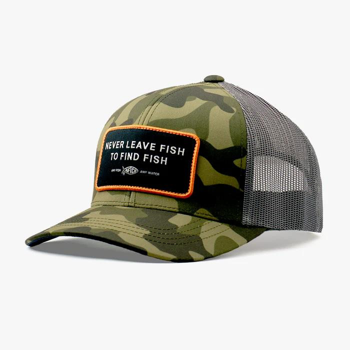 Aftco Guide Sayings Trucker Hat - Green OG Camo - Dance's Sporting Goods