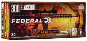 Federal Fusion MSR 300 BLK - 150 Grain Fusion SP - 20 Rounds - 604544624113