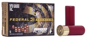 Federal Vital Shok 12 Gauge - 2-3/4" - 00 Buckshot Magnum Load - Copper-Plated - 12 Pellets - 1290 FPS - 5 Rounds - 029465001193
