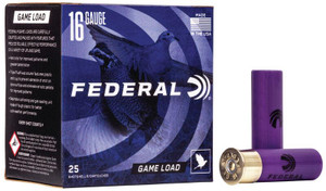 Federal Game Shok 16 Gauge - 2.75" - #7.5 - 1oz - 1165 FPS - 25 Round - 029465050771
