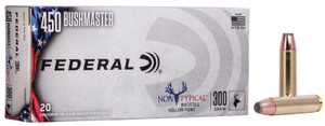 Federal Non-Typical 450 Bushmaster - 300 Grain JHP - 1900 FPS - 20 Rounds - 604544647006