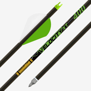 Gold Tip Velocity XT Arrows - 32" - 400 Spine - .003" - 2" Raptor Vanes - 6 Pack - 791331877200