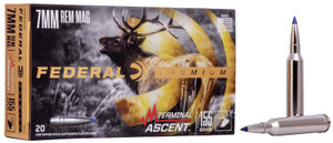 Federal Premium 7mm Rem Mag - 155 Grain Terminal Ascent - 3000 FPS - 20 Rounds - 604544659467
