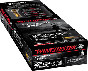 Winchester Varmint High Energy - 22 LR - 37 Grain FHP - 1400 FPS - 50 Rounds - 020892102729
