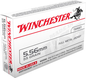 Winchester USA 5.56 NATO - 55 Grain FMJ - 3270 FPS - 20 Rounds - 020892201880 Winchester USA 5.56 NATO - 55 Grain FMJ - 3270 FPS - 20 Rounds - 020892201880