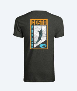 Costa Finder Marlin Tee - Short Sleeve - Dark Heather Gray - 097963920216