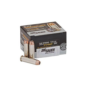 Sig Sauer Elite Performance V-Crown 357 Magnum - 125 Grain JHP - 1450 FPS - 20 Rounds - 798681522415