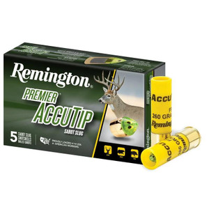 Remington Premier Accu-Tip Bonded Sabot Slug 20 Gauge - 2.75" - 260 Grain PPT - 1850 FPS - 5 Rounds - 047700506906 Remington Premier Accu-Tip Bonded Sabot Slug 20 Gauge - 2.75" - 260 Grain PPT - 1850 FPS - 5 Rounds - 047700506906